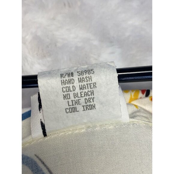 Vintage CLIO Button Down Shirt Sz L Multicolor Palm Trees Tropical Travel - Picture 6 of 10